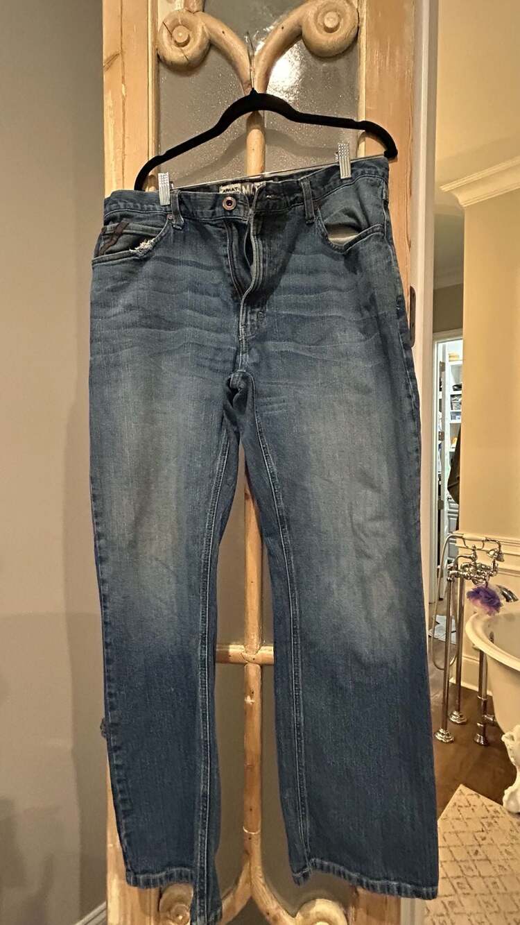 Ariat M4 Legacy Relaxed Boot Cut Jeans Mens 36x32 Blue Denim